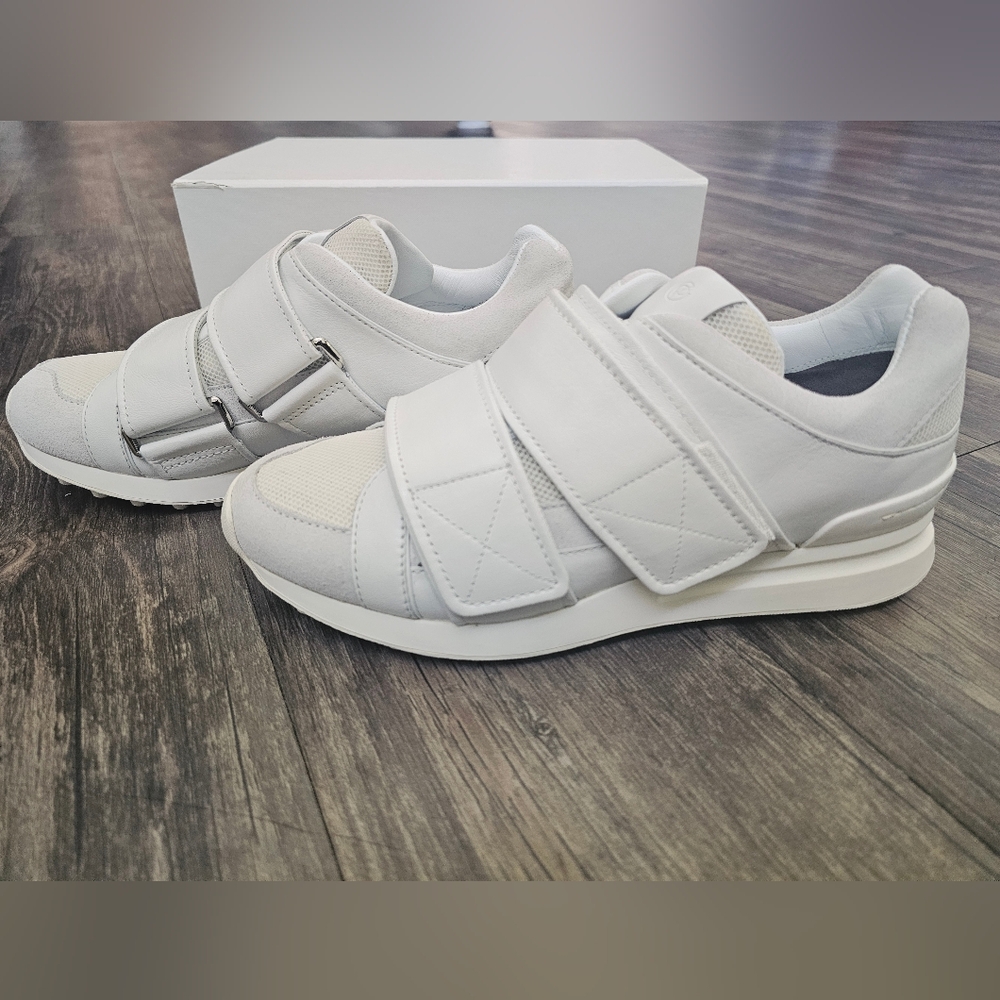 3.1 Phillip Lim White Strappy Mesh & Leather Sneakers
